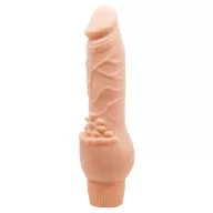 BAILE élethű vibrátor Barbara Clark Realistic Multi-Speed Vibrator 7,6" - realisztikus, csiklóstimuláló felülettel, elemes, TPR (19,5cm)