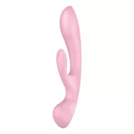 SATISFYER csiklóizgatós vibrátor Triple Oh Pink - rózsaszín színben, masszírozós, három motoros, vízálló, akkumulátoros