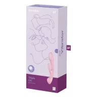 SATISFYER csiklóizgatós vibrátor Triple Oh Pink - rózsaszín színben, masszírozós, három motoros, vízálló, akkumulátoros