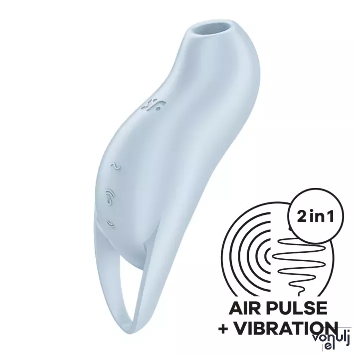 Léghullámos csiklóizgató Satisfyer Pocket Pro 1 blue - vízálló, akkumulátoros