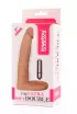 LOVETOY anál vibrátor The Ultra Soft Double-Vibrating 3 - realisztikus, testszínű, herepánttal rögzíthető, elemes, 17,8 cm