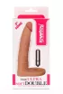 LOVETOY anál vibrátor The Ultra Soft Double-Vibrating 3 - realisztikus, testszínű, herepánttal rögzíthető, elemes, 17,8 cm