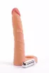 LOVETOY anál vibrátor The Ultra Soft Double-Vibrating 3 - realisztikus, testszínű, herepánttal rögzíthető, elemes, 17,8 cm