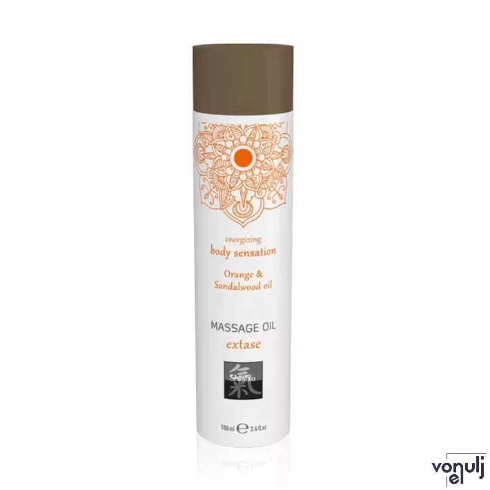 SHIATSU masszázsolaj Massage Oil Extase Orange & Sandalwood Oil 100 ml - narancs és szantálfa illattal