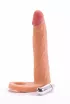 LOVETOY anál vibrátor The Ultra Soft Double-Vibrating 3 - realisztikus, testszínű, herepánttal rögzíthető, elemes, 17,8 cm