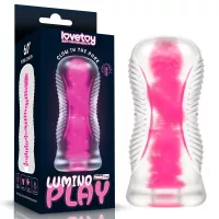 LOVETOY maszturbátor 6.0'' Lumino Play Masturbator Pink Glow - rózsaszín, sötétben világító, vibráció nélküli, vízálló