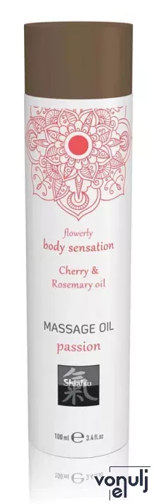 SHIATSU masszázsolaj Massage Oil Passion Cherry & Rosemary Oil 100 ml - cseresznye és rozmaring illattal