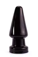 LOVETOY fenékdugó King Sized Anal Shocker - fekete színben, letapasztható, PVC (19 cm)