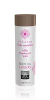 SHIATSU testolaj Luxury Body Oil Edible Raspberry & Apple 75 ml - ehető, málna és alma ízű