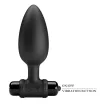 PRETTY LOVE fenékdugó Vibro Plug II - fekete színben, vibrátoros, vízálló, elemes