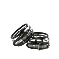 NS NOVELTIES bilincs Bare Bondage Ankle Cuffs - fekete színben, bokára helyezhető