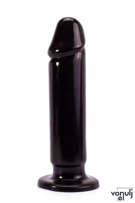 LOVETOY anál dildó King-Sized Anal Dildo - fekete színben, letapasztható, vízálló, 23,5 cm