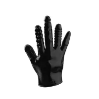 CHISA NOVELTIES vibrátoros kesztyű Anal Quintuple Glove - fekete színben, vibrációs, 5 eltérő stimuláló felszínnel, vízálló