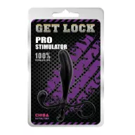 CHISA NOVELTIES prosztata izgató Get Lock Pro Stimulator Black - fekete színben, vibráció nélküli, vízálló