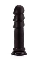LOVETOY anál dildó King-Sized Anal Ripples - fekete színben, letapasztható, vízálló, 23,5 cm