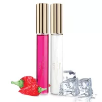 BIJOUX INDISCRETS stimuláló szájfény Nip Gloss Duet 13 ml - vágyfokozó, egy melegítő és egy hűsítő hatású szájfény