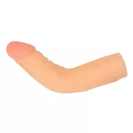 CHISA NOVELTIES élethű dildó Real Touch XXX With Flexible Spine 7.5 inch - közepes méretű, letapasztható, testszínű, vízálló, TPE (19 cm)