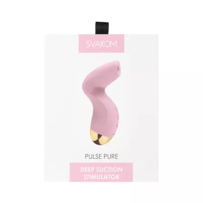 SVAKOM léghullámos csiklóizgató Pulse Pure Pink - rózsaszín színben, prémium minőség, vízálló, akkumulátoros