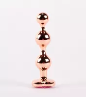 X-MEN análbot Secret Shine Booty Call S II - rosegold színben, vibráció nélküli, vízálló, 10 cm