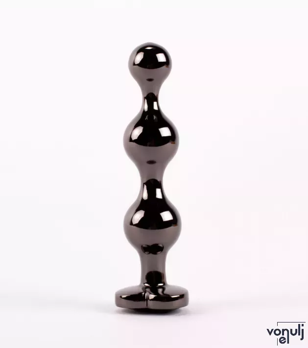X-MEN análbot Secret Shine Booty Call L II - fekete színben, vibráció nélküli, vízálló, 14 cm