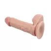 CHISA NOVELTIES élethű dildó Fashion Dude 7.9 inch Cock Flesh - közepes méretű, letapasztható, herékkel, testszínű, vízálló, PVC (20 cm)