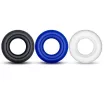 LOVETOY péniszgyűrű szett X-Basic Donut Rings 3 Pack - 3 különböző színben, vízálló, vibráció nélküli