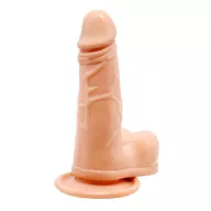 BAILE élethű vibrátor Barbara Genie Multi-Speed Vibration Dildo 5,7 " - realisztikus,herével,távirányítóval,letapasztható,elemes,TPR(14,5cm)