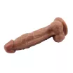 CHISA NOVELTIES élethű dildó Fashion Dude 8.5 inch Cock Latin - nagy méretű, letapasztható, herékkel, testszínű, vízálló, PVC (21,5 cm)