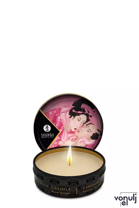 SHUNGA masszázsgyertya Mini Massage Candle 30ml/1oz Aphrodisia Roses - rózsa illattal