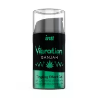 INTT stimuláló gél Vibration Ganjah Airless Bottle 15 ml - csiklóstimuláló, orális szexhez is, kannabisz aromával, melegítő és bizsergető hatással