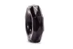 LOVETOY péniszgyűrű Power Plus Cockring 4 - fekete színben, külső stimuláló felülettel, vízálló, vibráció nélküli