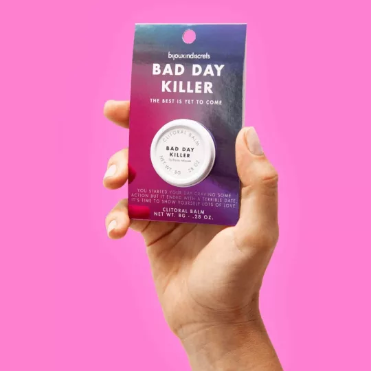 BIJOUX INDISCRETS stimuláló balzsam Bad Day Killer Clitherapy Balm 8 g - csiklóstimuláló, csillagánizs illattal, melegítő hatással