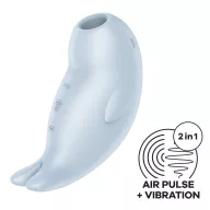 SATISFYER léghullámos csiklóizgató Seal You Soon - kék színben,érintésmentes léghullámos és rezgő funkcióval,vízálló,akkumulátoros