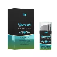 INTT stimuláló gél Vibration Gin&Tonic Airless Bottle 15 ml - csiklóstimuláló, orális szexhez is, gin-tonic ízű, melegítő és bizsergető hatással