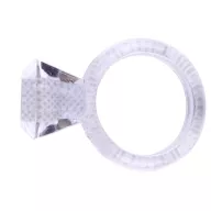 CHISA NOVELTIES péniszgyűrű Diamond Cock Ring Clear - áttetsző, vízálló, vibráció nélküli