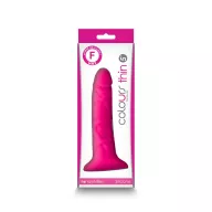 NS NOVELTIES élethű dildó Pleasures Thin 5" Dildo Pink - közepes méretű, rózsaszín színben, letapasztható, szilikon (15,8 cm)