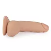 LOVETOY élethű dildó 7" REAL EXTREME - közepes méretű, herékkel, letapasztható, PVC (18 cm)