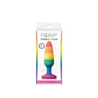 NS NOVELTIES fenékdugó Colours Pride Edition Pleasure Plug Small Rainbow - szivárvány színben, S-méretben, letapasztható, vízálló