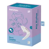 SATISFYER párvibrátor Pro 4 Couples - fehér színben, vízálló, akkumulátoros