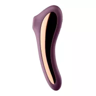 SATISFYER léghullámos csiklóizgató és G-pont vibrátor Dual Kiss Wine Red - lila színben, vízálló, akkumulátoros, ingyenes applikációval