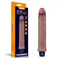 LOVETOY élethű vibrátor 9,5" Real Softee Rechargeable Silicone - realisztikus, vízálló, akkumulátoros, szilikon (24,5 cm)