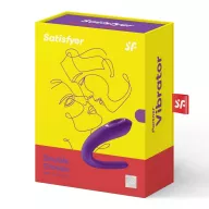 SATISFYER párvibrátor Double Classic - lila színben, vízálló, akkumulátoros