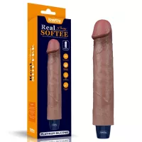 LOVETOY élethű vibrátor 9" Real Softee Rechargeable Silicone - realisztikus, vízálló, akkumulátoros, szilikon (22,8 cm)