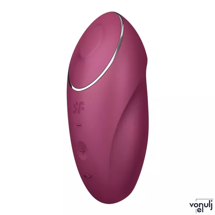 Rezgő csiklóizgató Satisfyer Tap & Climax 1 red - akkumulátoros,vízálló