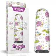 LOVETOY minivibrátor Rechargeable Snails Massager - fehér színben, vicces, egyedi állatmintás külsővel, vízálló, akkumulátoros