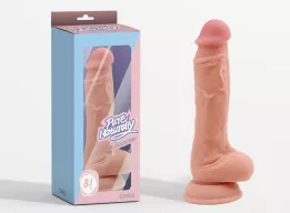 CHISA NOVELTIES élethű dildó Pubescent - nagy méretű, letapasztható, herékkel, testszínű, vízálló, szilikon (20,5 cm)