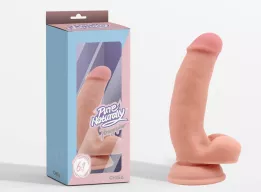 CHISA NOVELTIES élethű dildó Pornographer - közepes méretű, letapasztható, herékkel, testszínű, vízálló, szilikon (17,6 cm)