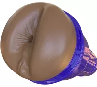 FLESHLIGHT maszturbátor Boost Blast Medium Dark - realisztikus, ánusz formájú, sötét testszínű, vízálló, vibráció nélküli