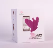 REALOV csiklóizgatós vibrátor  - Lydia I Smart Butterfly Vibe Purple - lila színben, vízálló, okos, akkumulátoros, ingyenes applikációval