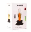 X-MEN fenékdugó 10 Speeds Vibrating Plug - áttetsző-narancssárga színben, vibrátoros, vízálló, akkumulátoros
